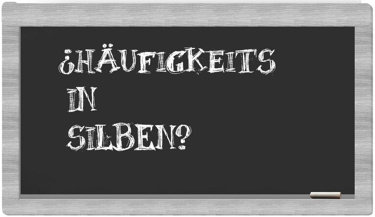 Häufigkeits in syllables