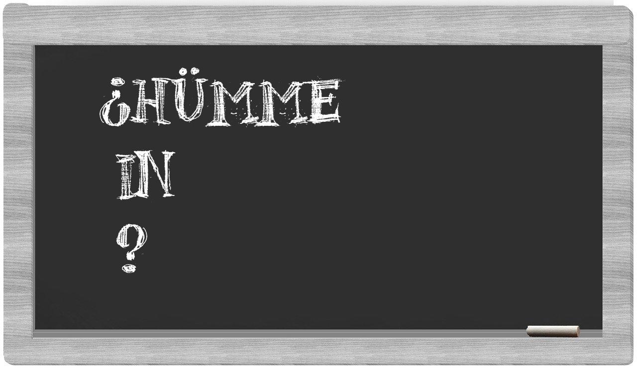 ¿Hümme en sílabas?