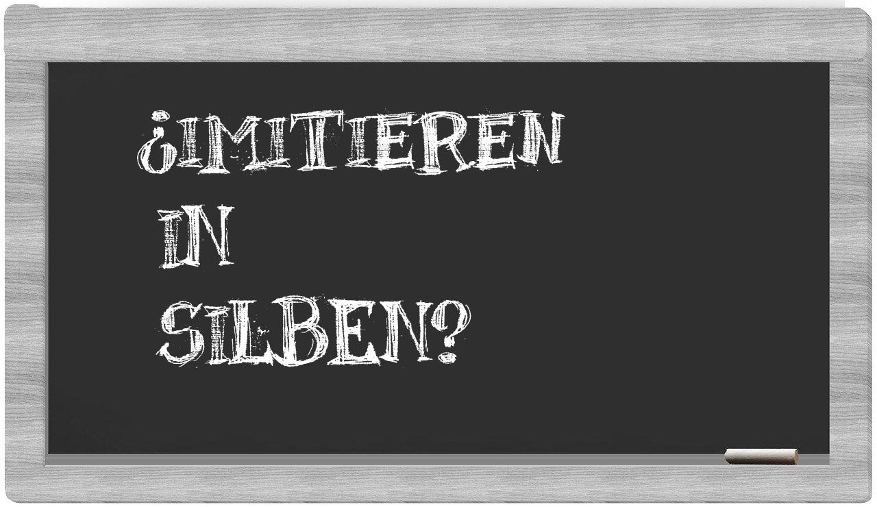 Imitieren in syllables