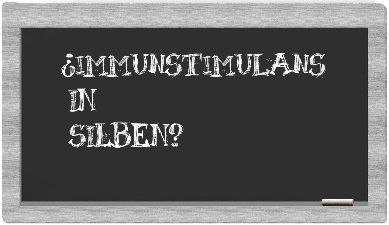 Immunstimulans in syllables