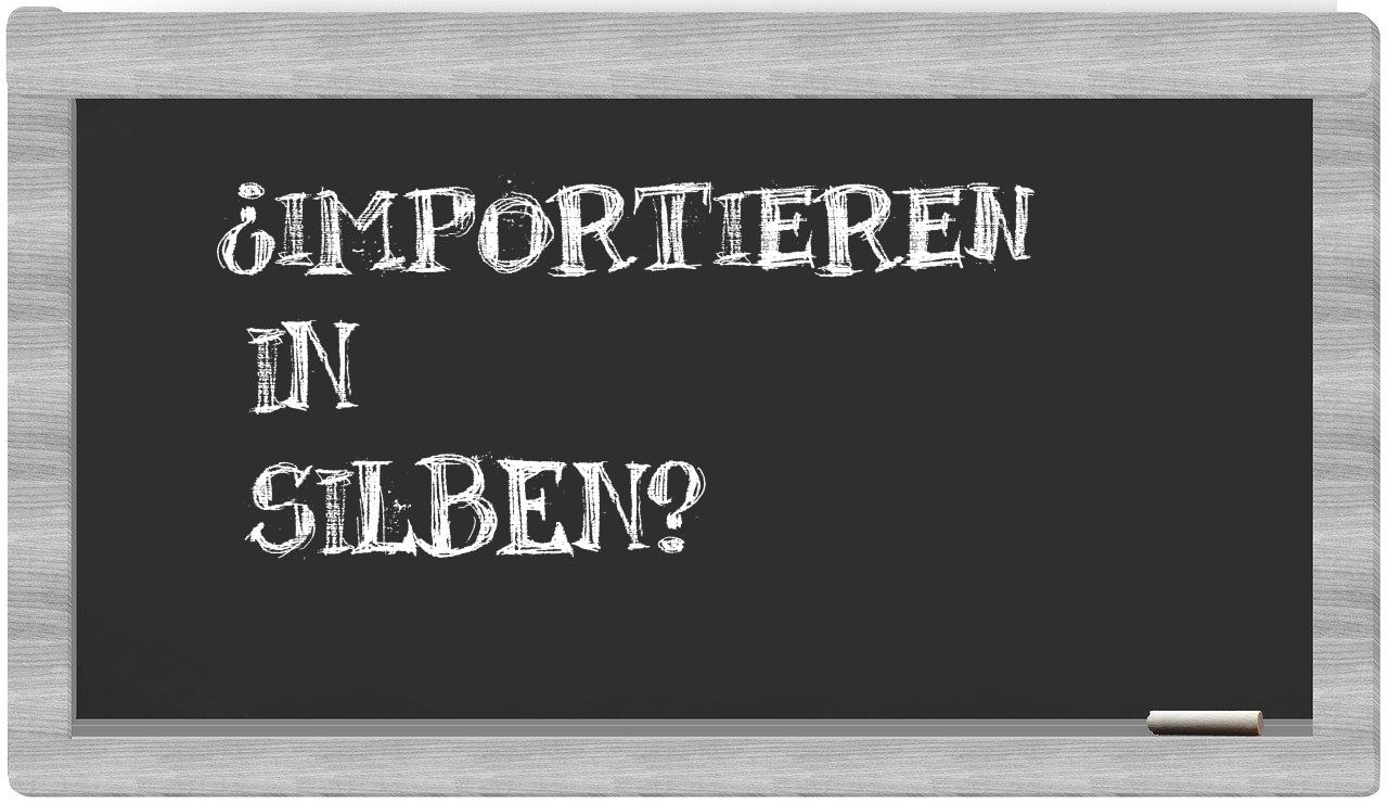 Importieren in syllables