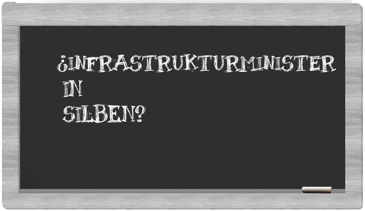Infrastrukturminister in syllables