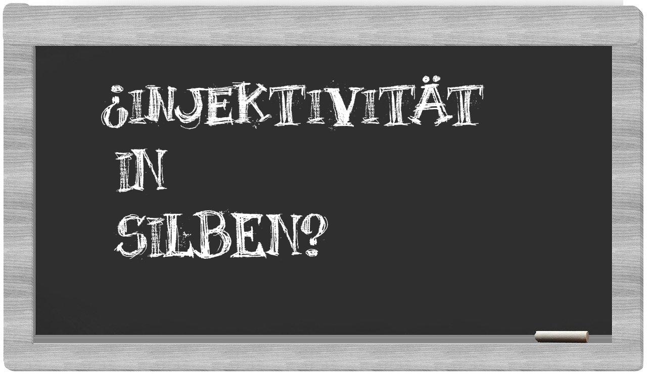 Injektivität in syllables