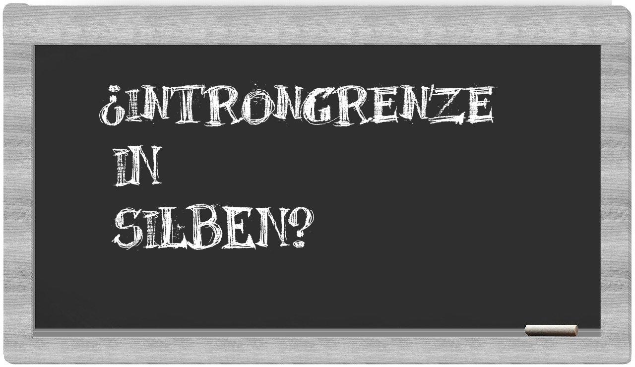 Introngrenze in syllables