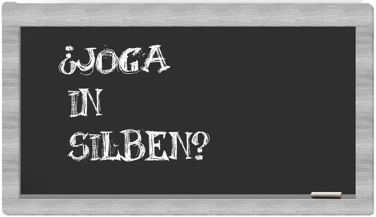 Joga in syllables