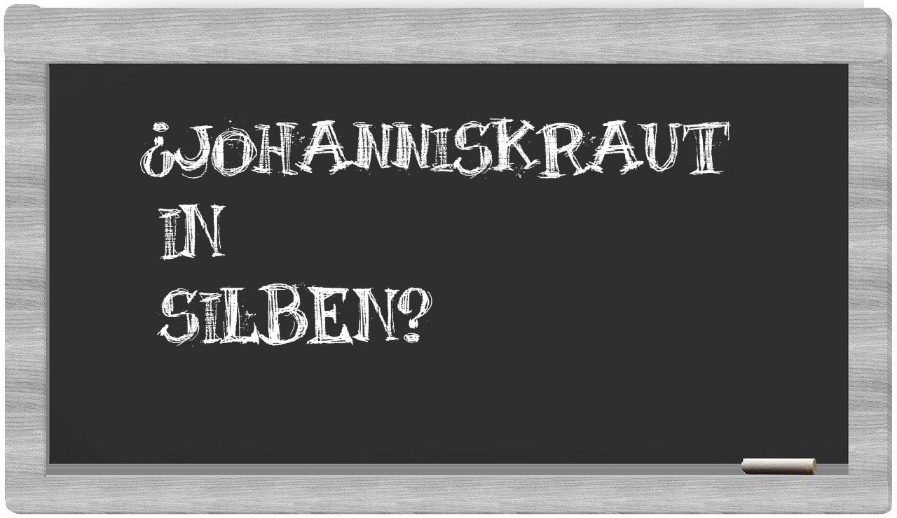 Johanniskraut in syllables