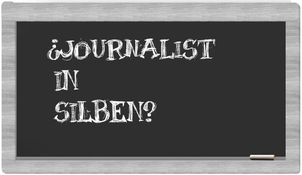 Journalist in syllables