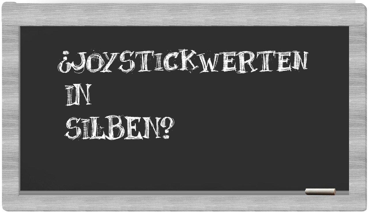 Joystickwerten in syllables