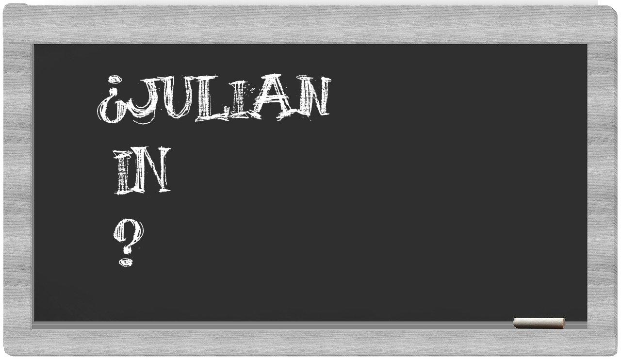 ¿Julian en sílabas?