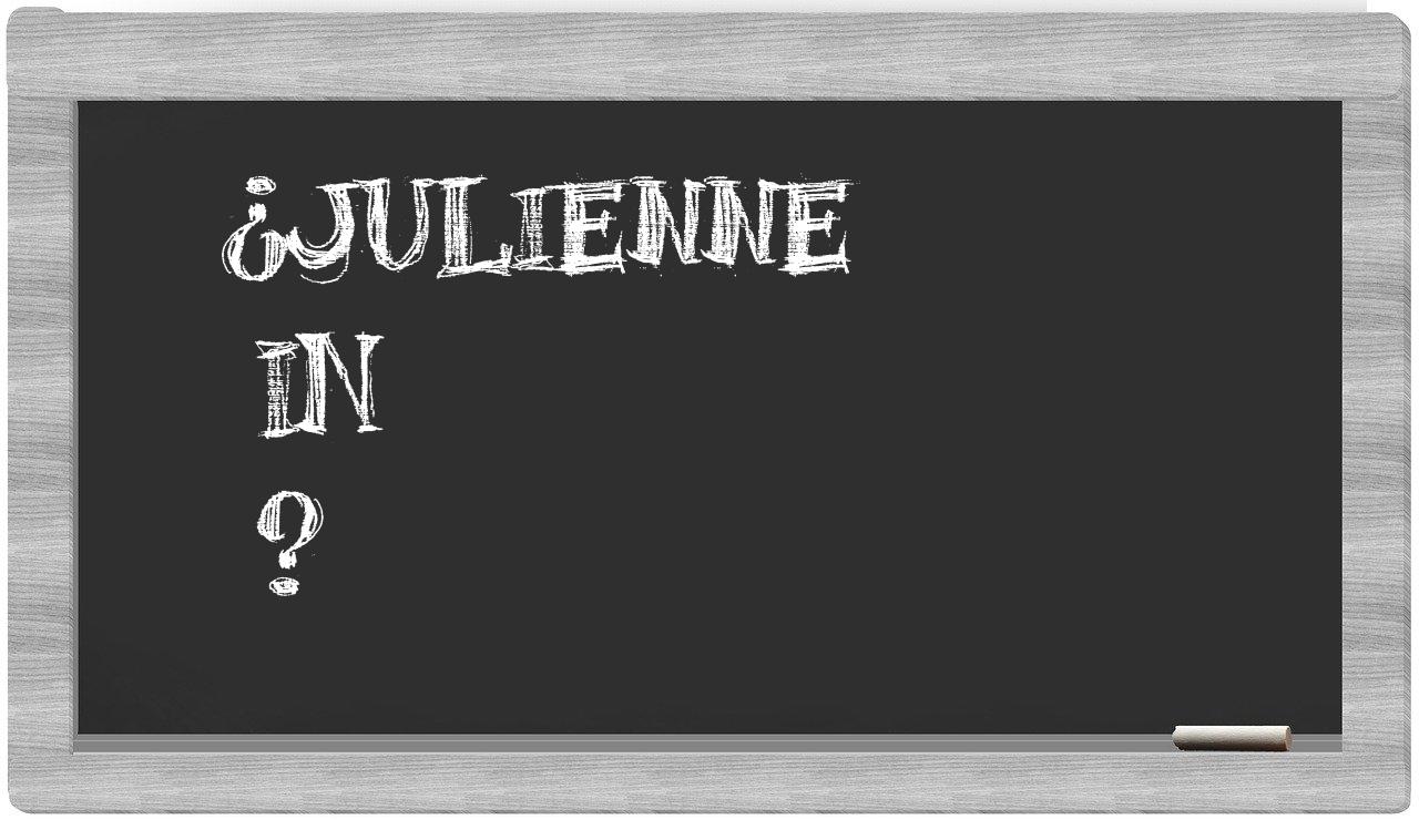 ¿Julienne en sílabas?