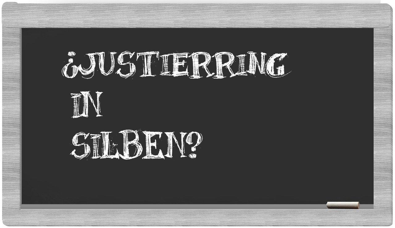 Justierring in syllables