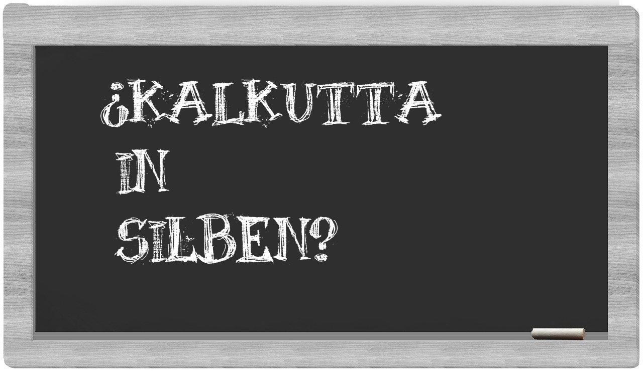 Kalkutta in syllables