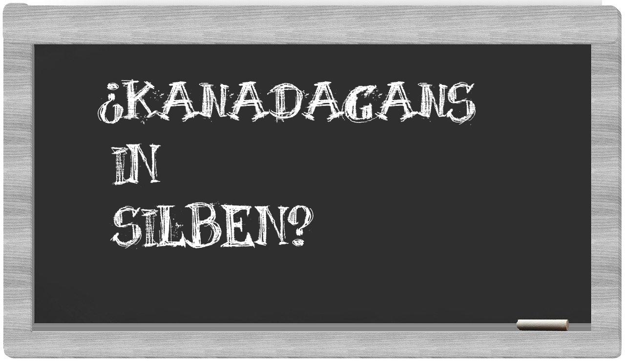 Kanadagans in syllables