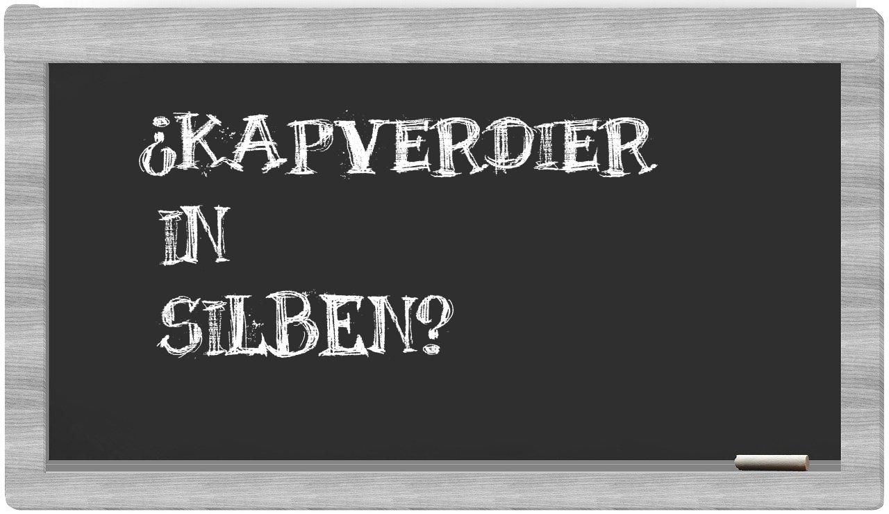 Kapverdier in syllables