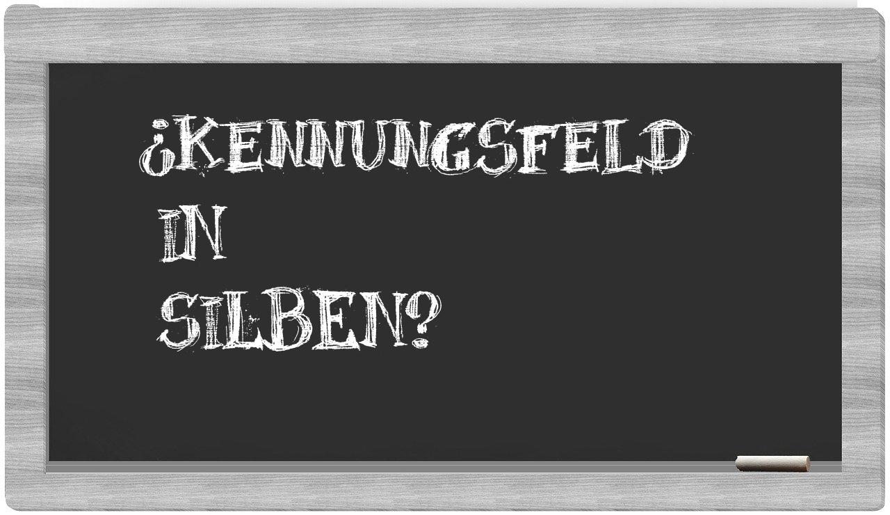 Kennungsfeld in syllables