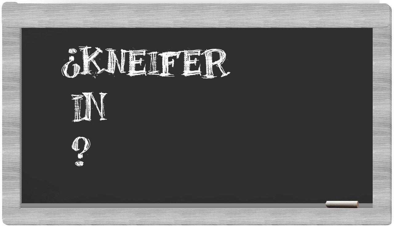 ¿Kneifer en sílabas?