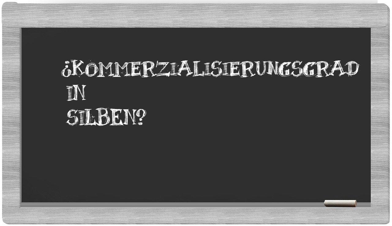 Kommerzialisierungsgrad in syllables