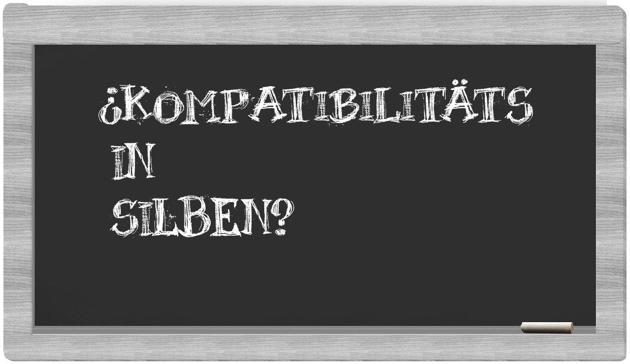 Kompatibilitäts in syllables