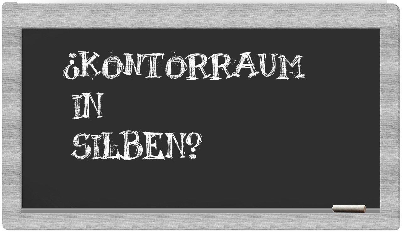 Kontorraum in syllables