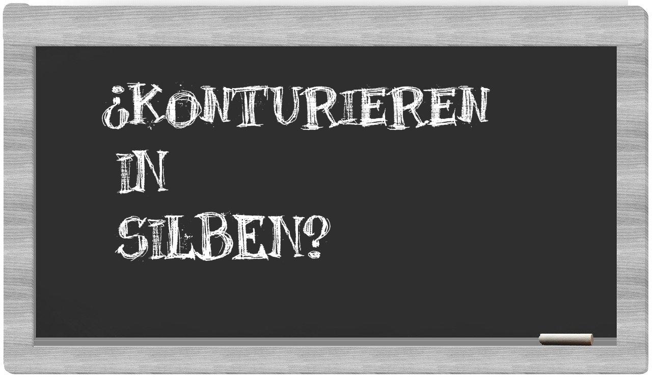 Konturieren in syllables