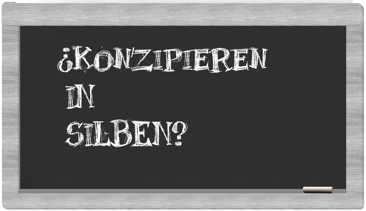 Konzipieren in syllables
