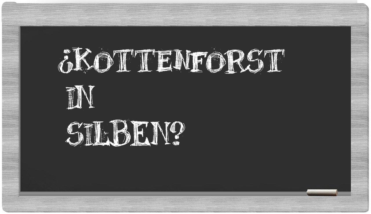 Kottenforst in syllables