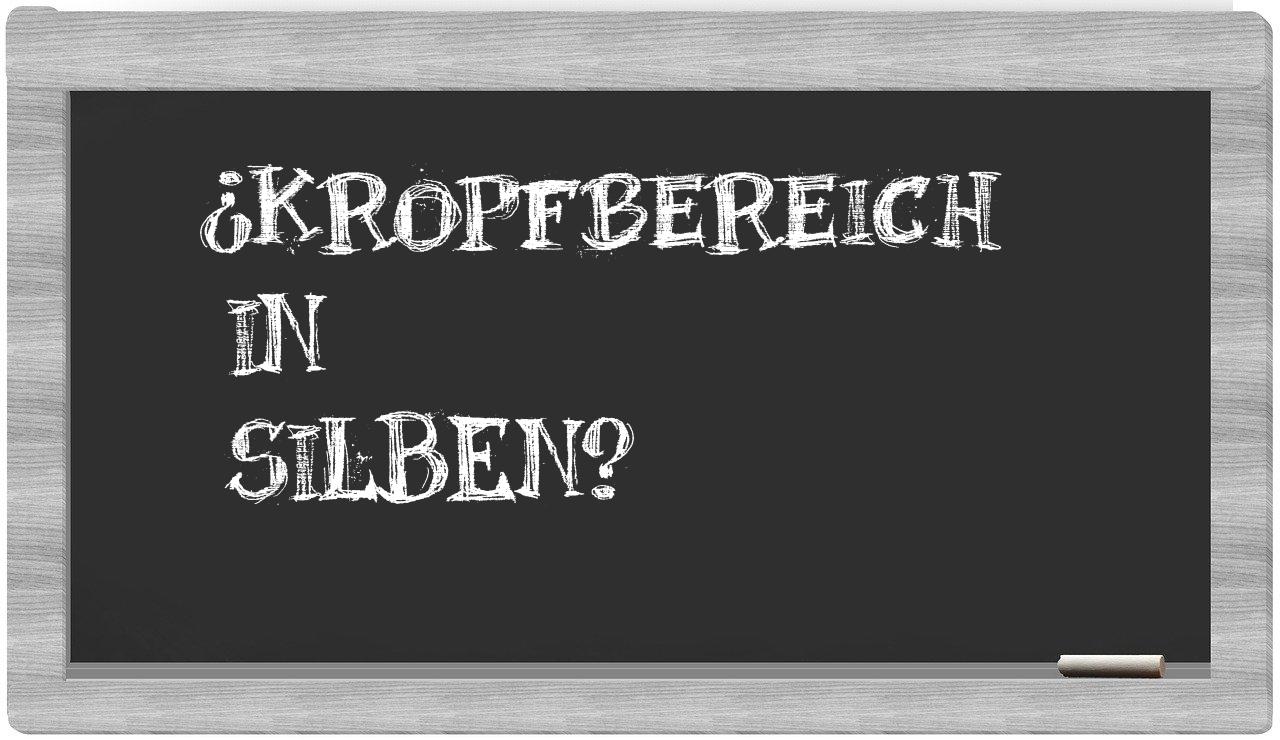 Kropfbereich in syllables