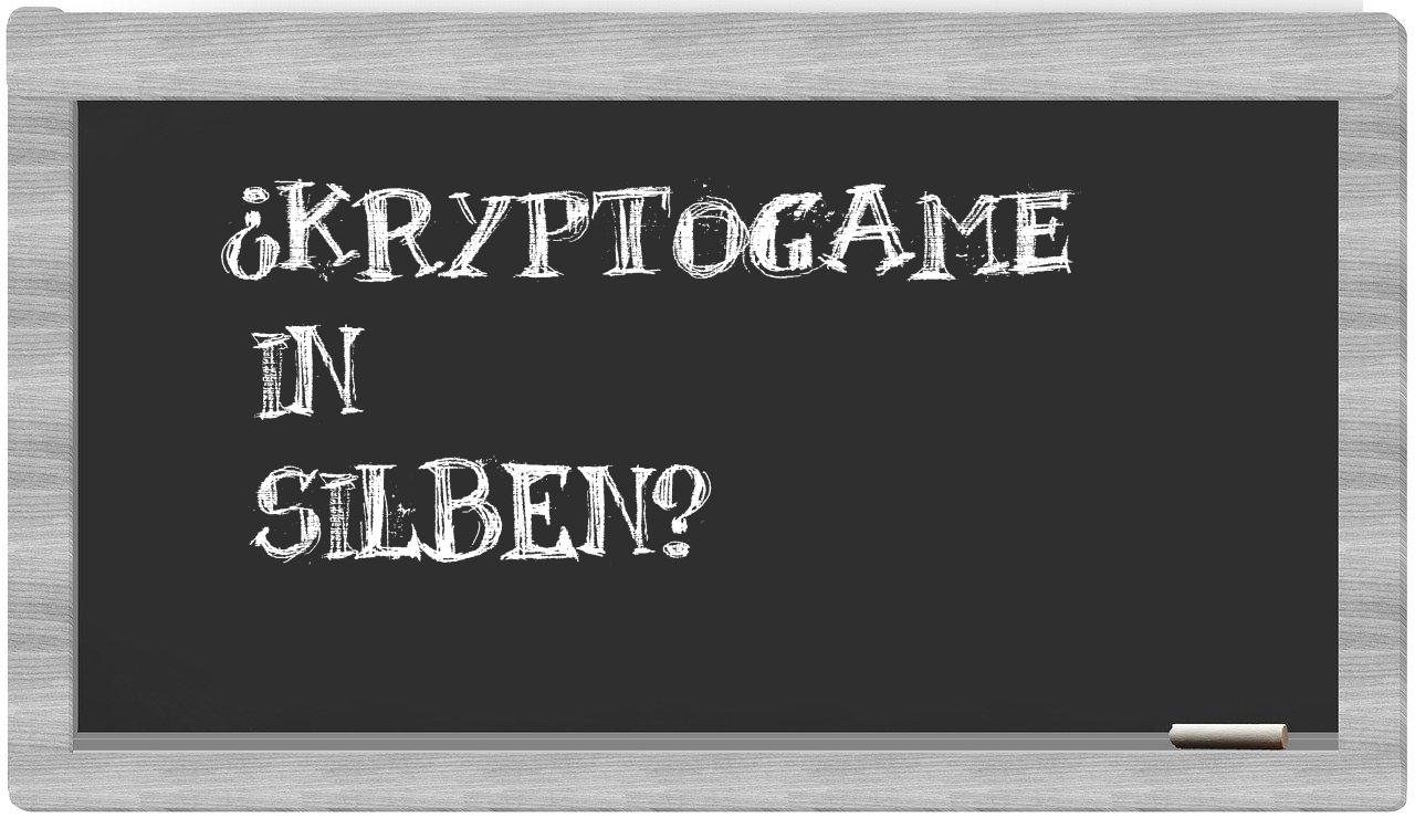Kryptogame in syllables