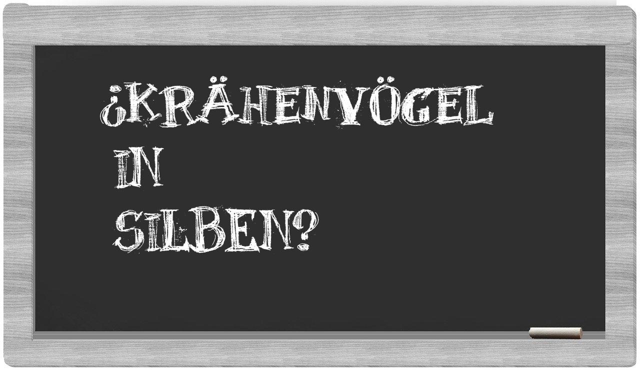 Krähenvögel in syllables