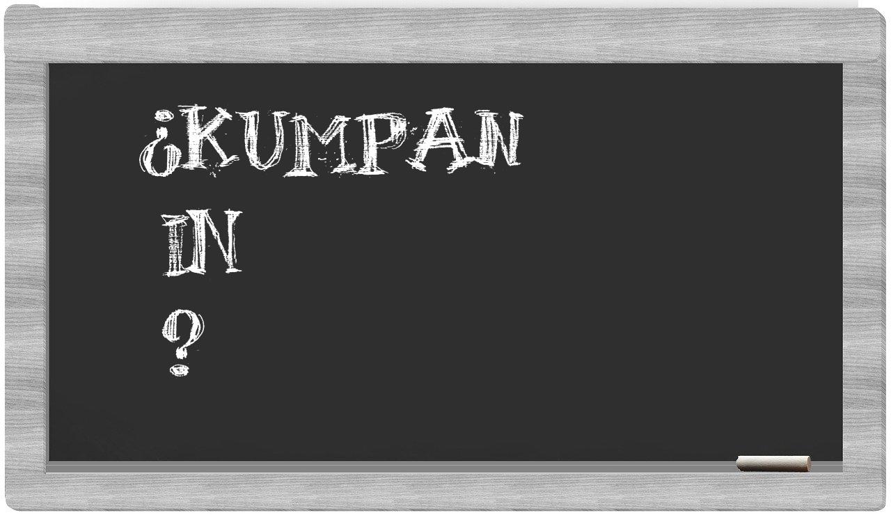 ¿Kumpan en sílabas?