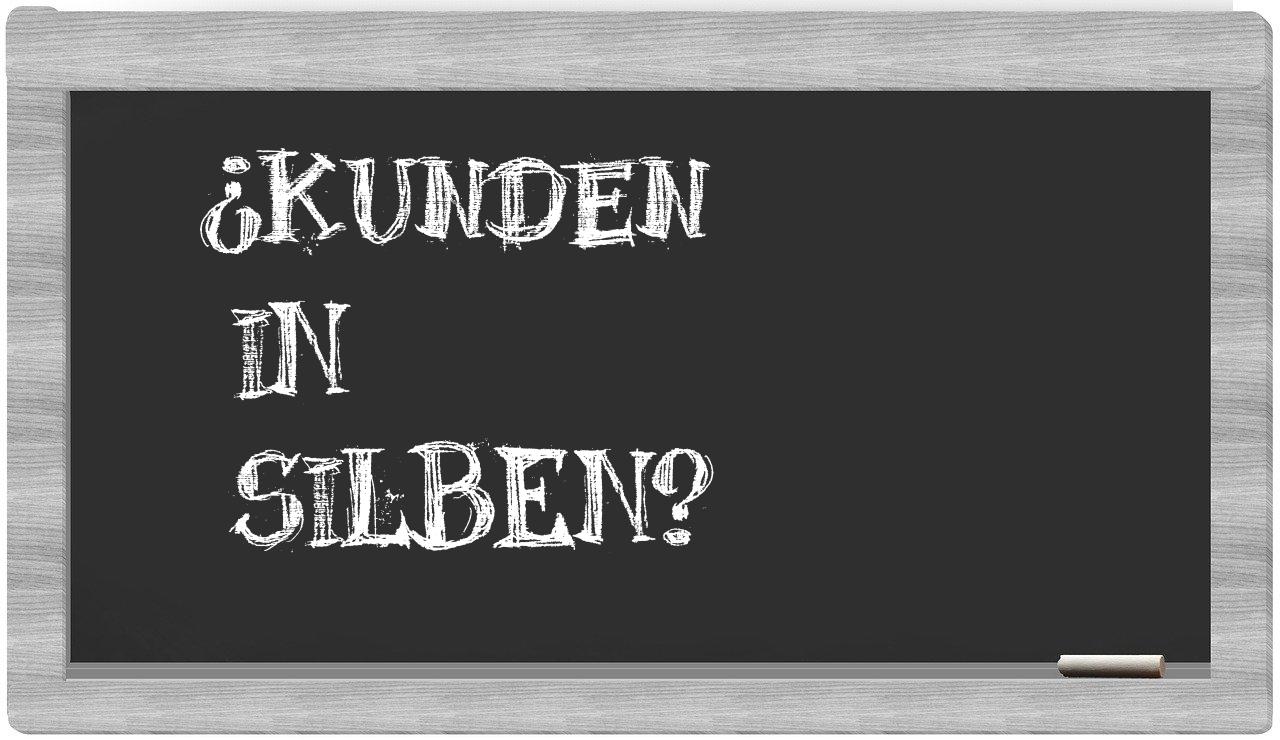 Kunden in syllables