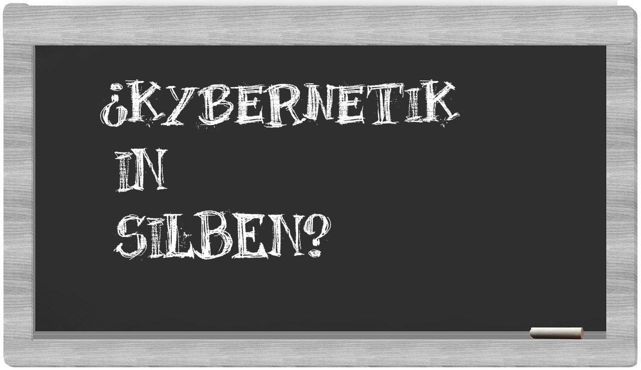 Kybernetik in syllables