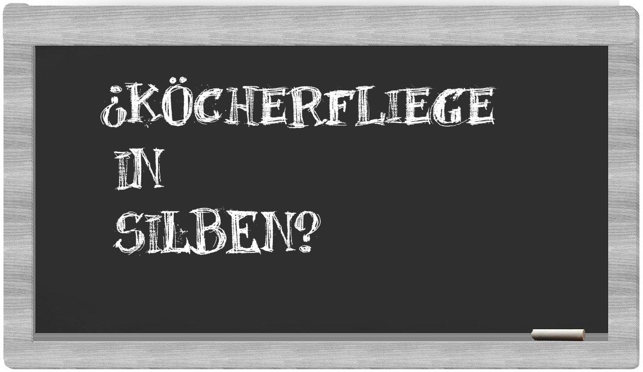 Köcherfliege in syllables