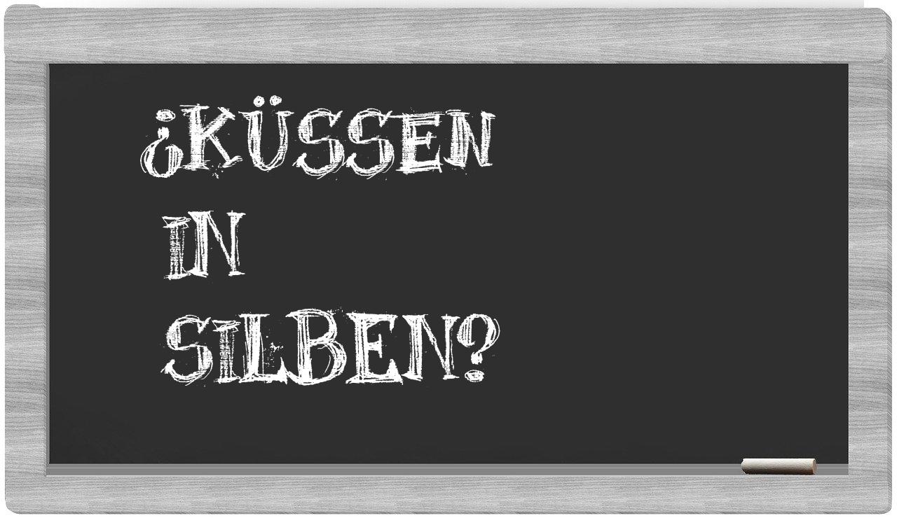 Küssen in syllables