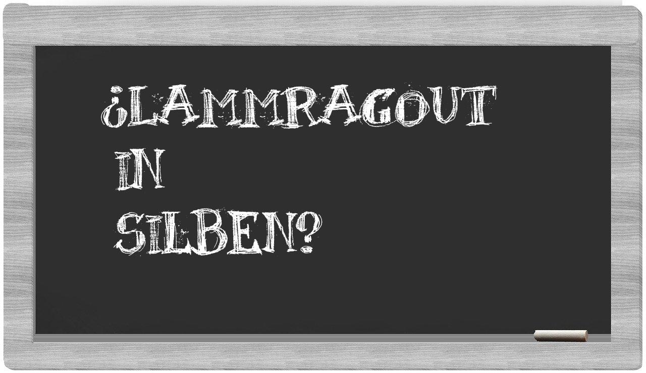 Lammragout in syllables