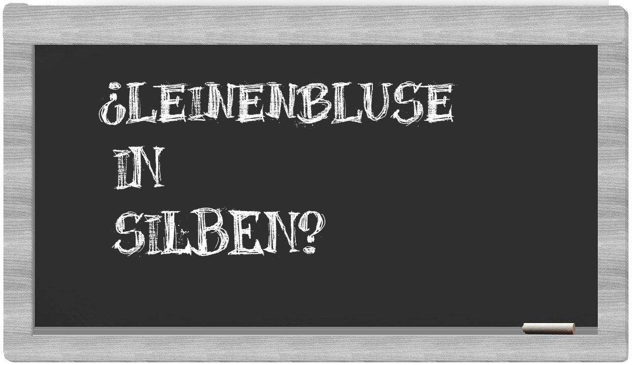 Leinenbluse in syllables