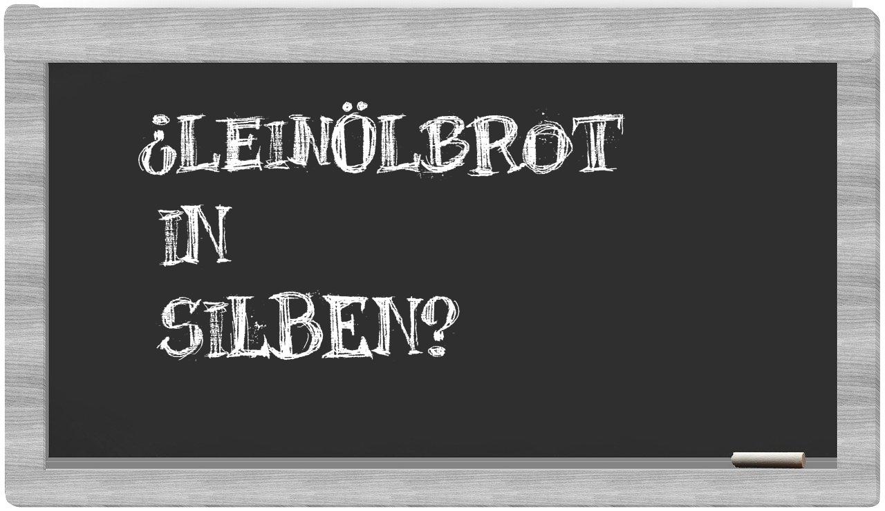 Leinölbrot in syllables