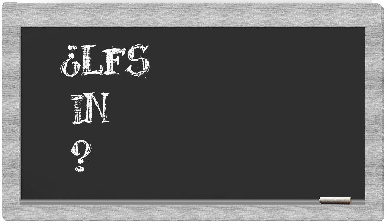 ¿LfS en sílabas?
