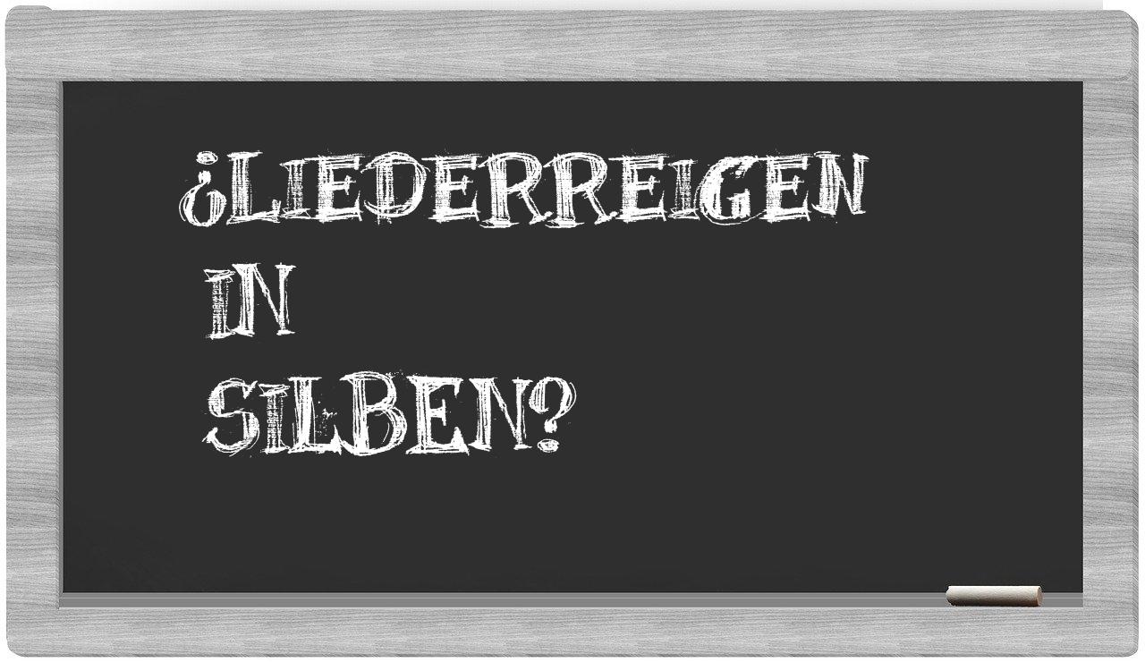 Liederreigen in syllables