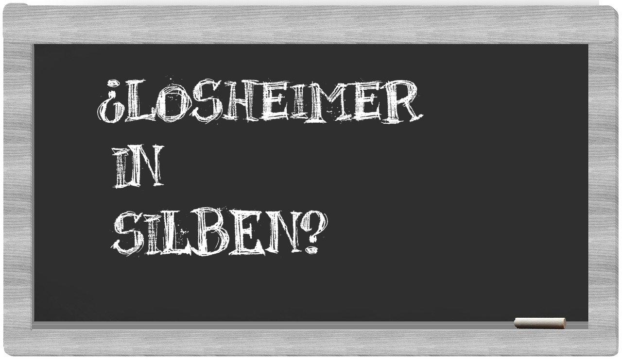 Losheimer in syllables