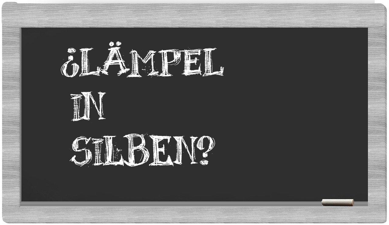 Lämpel in syllables