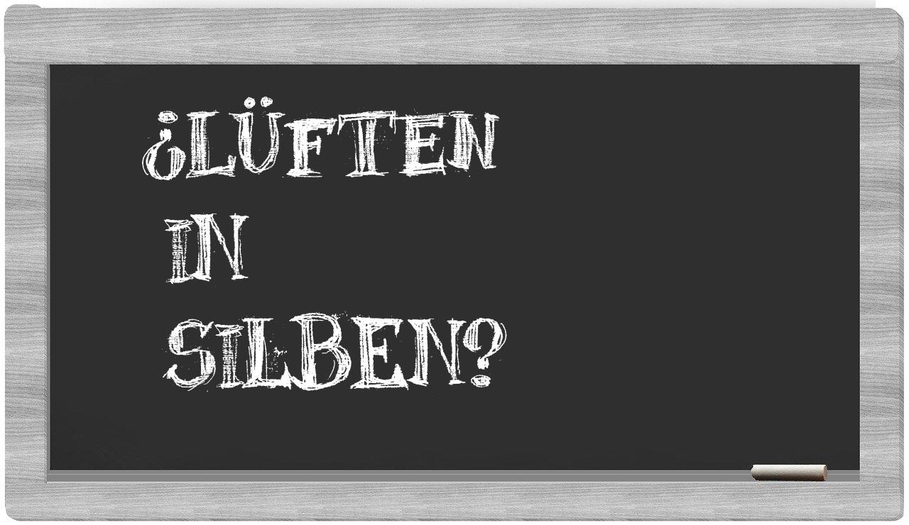 Lüften in syllables
