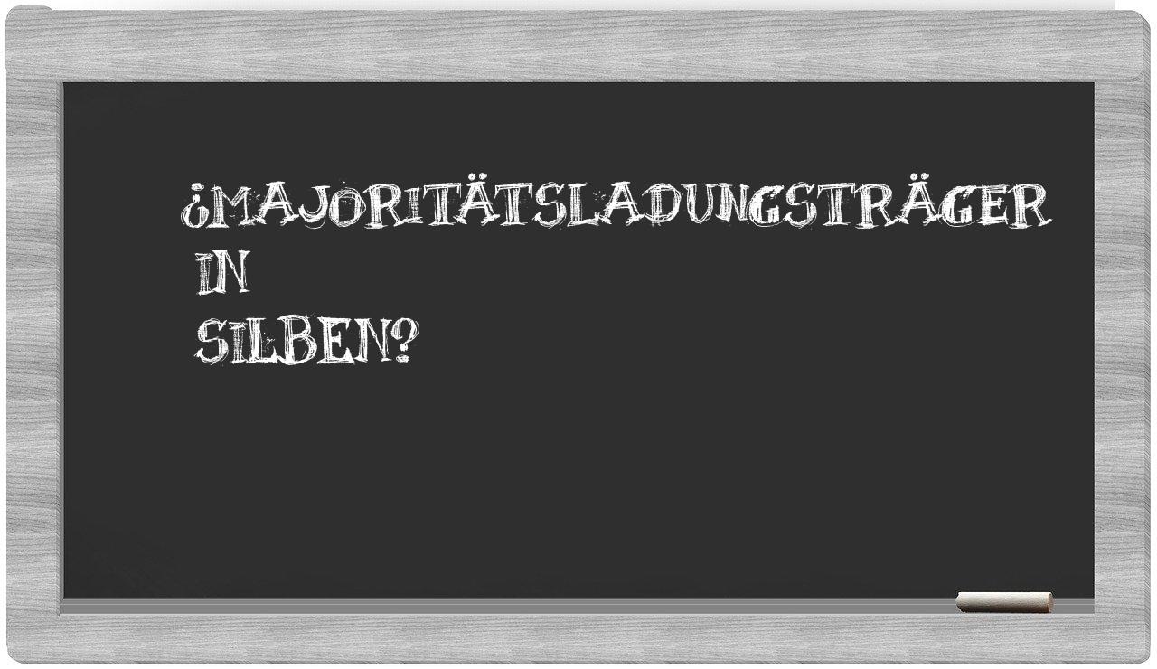 Majoritätsladungsträger in syllables