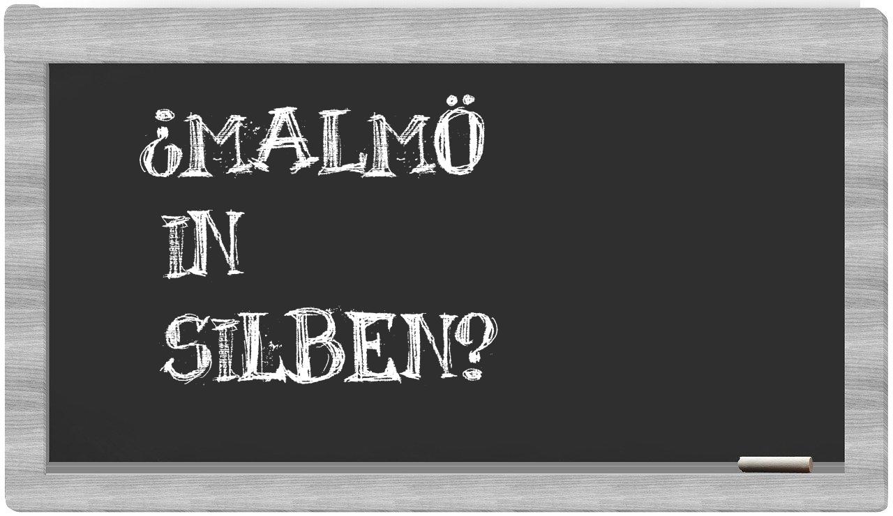Malmö in syllables
