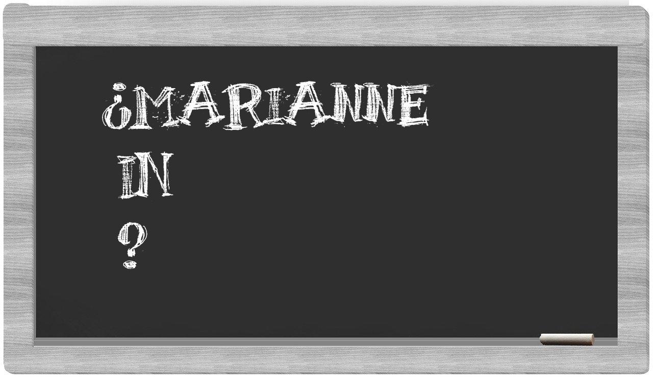 ¿Marianne en sílabas?