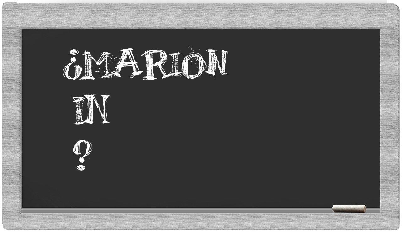 ¿Marion en sílabas?