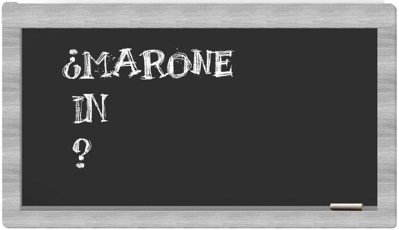 ¿Marone en sílabas?