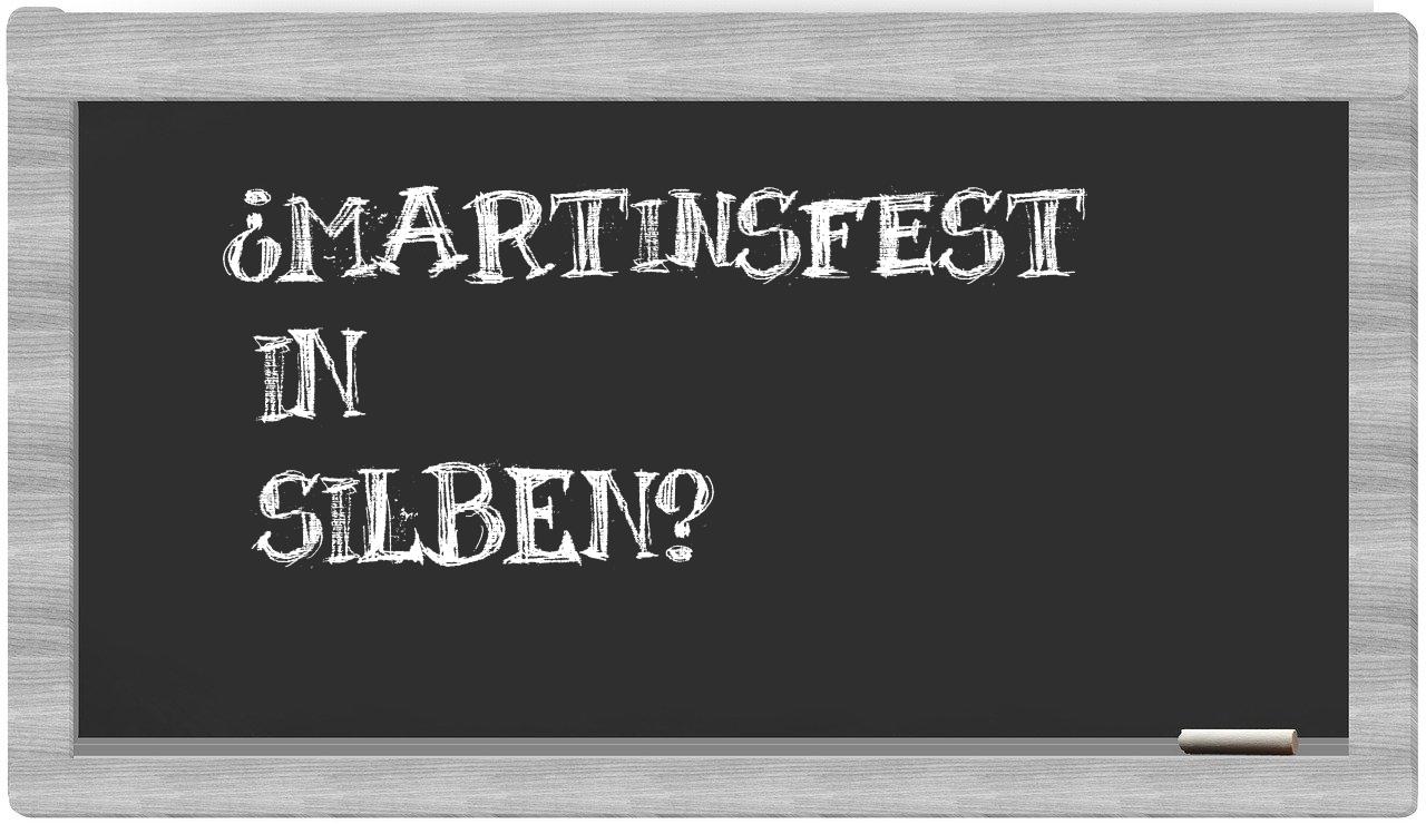 Martinsfest in syllables