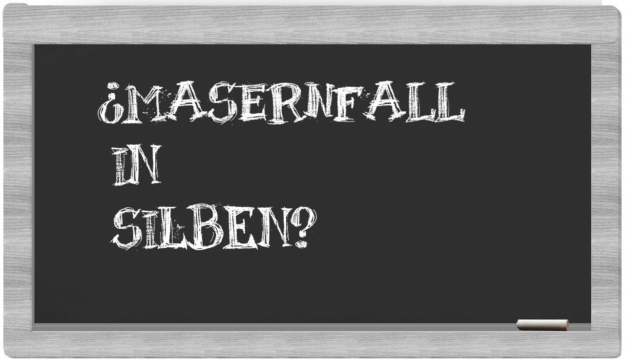 Masernfall in syllables