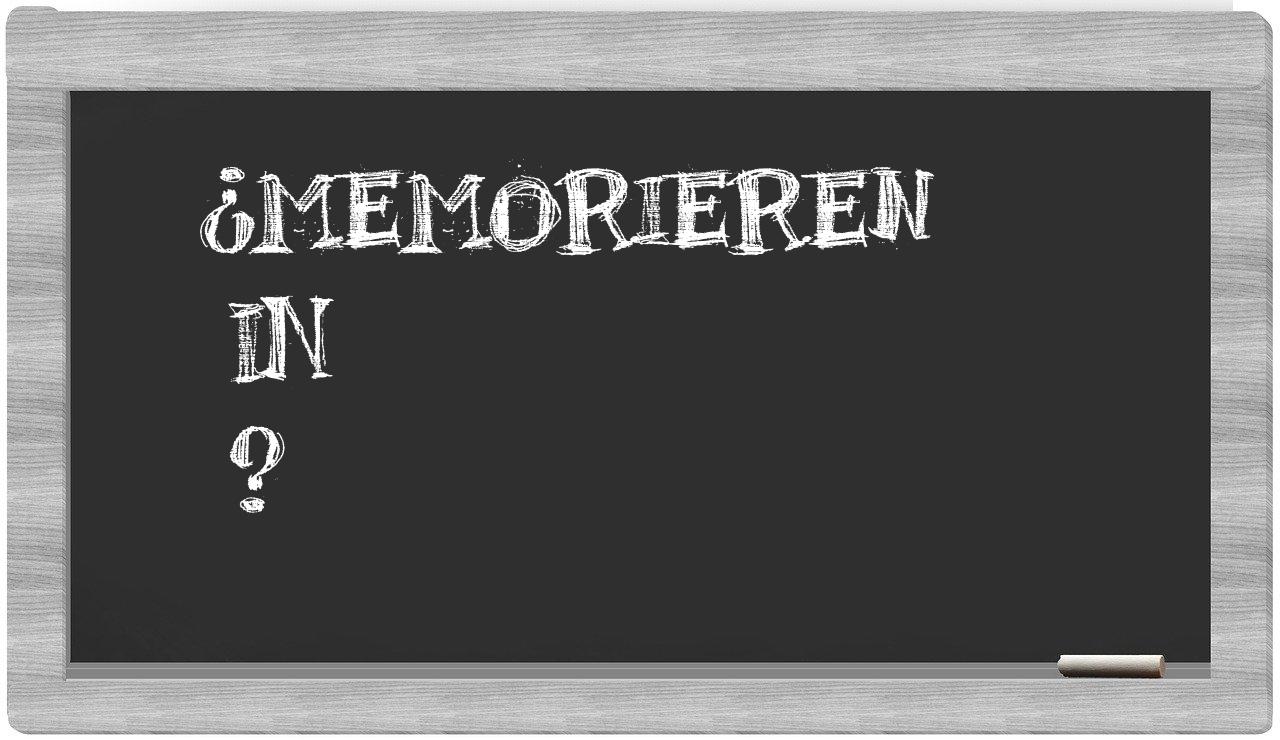 ¿Memorieren en sílabas?